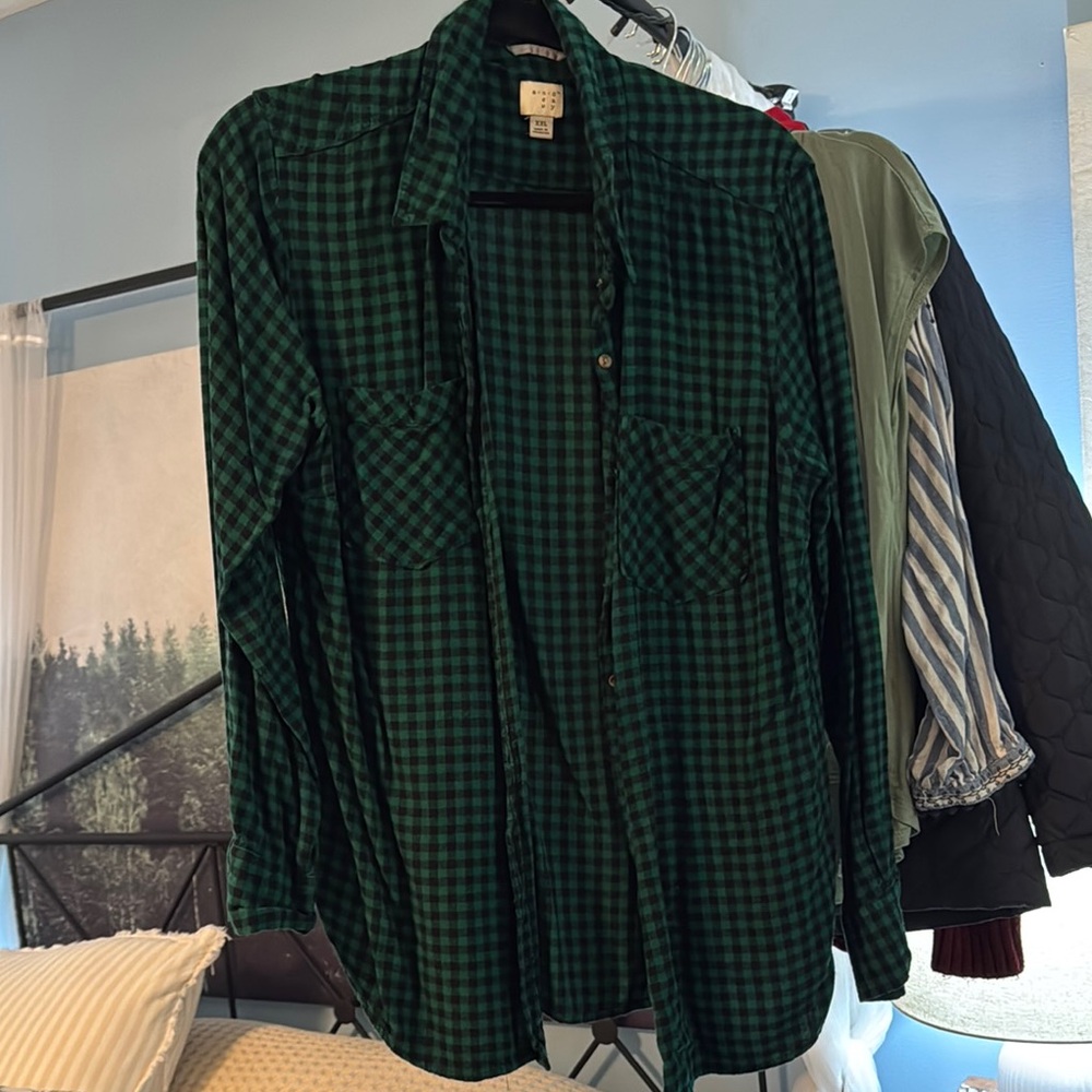 Green Checkered Women’s  Shirt